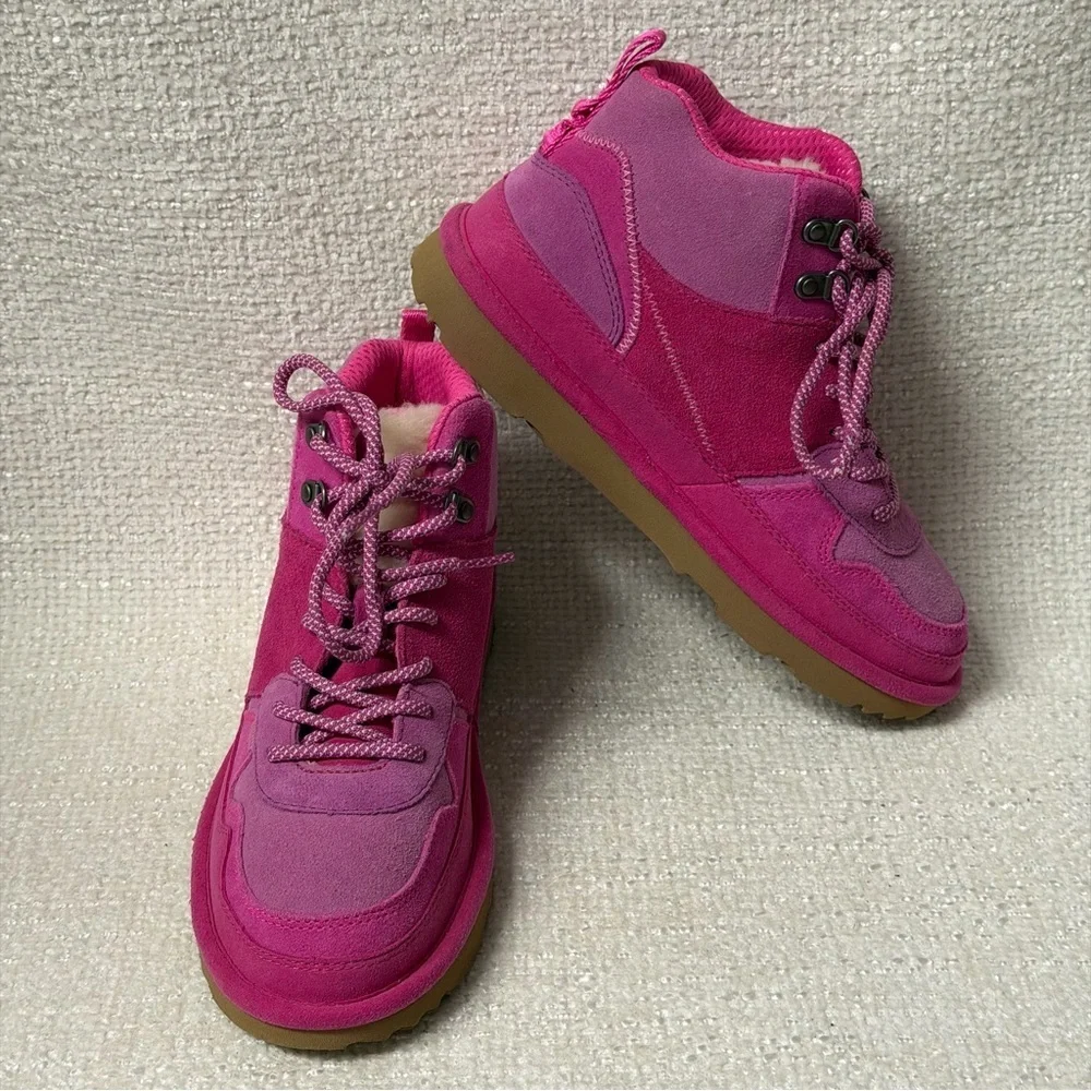 UGG Highland Hi Heritage Raspberry Sorbet/Rock Rose GIRL'S Sz 5Y NWOT